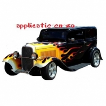 full color strijkapplicatie Hotrod auto